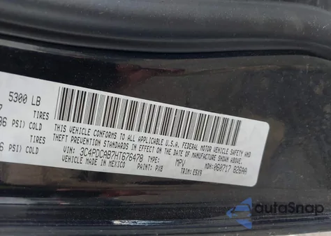 2017 Dodge Journey Se from USA, damaged, VIN 3C4PDCAB7HT676478